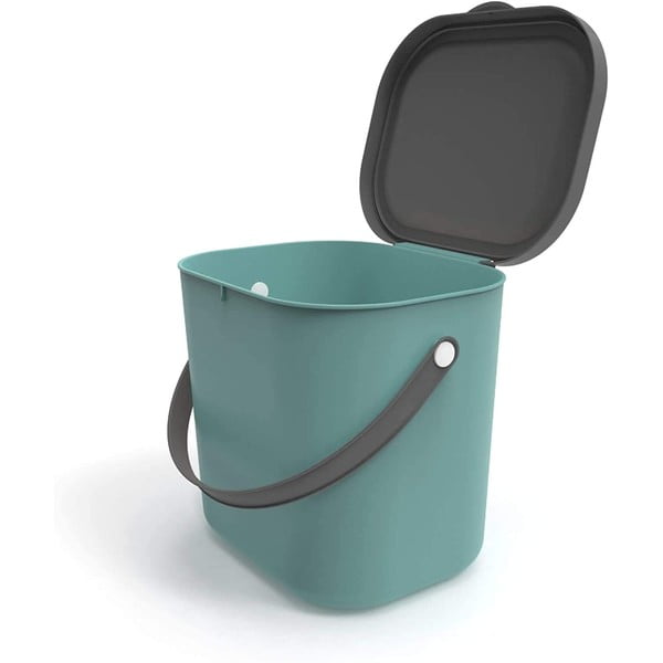 Contenitore per rifiuti verde compostabile da 6 l Albula - Rotho-image-2