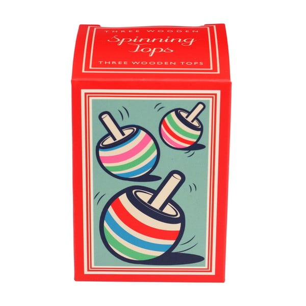Set di 3 trottole in legno - Rex London-image-4