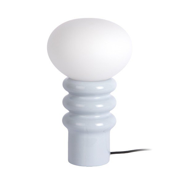 Lampada da tavolo azzurra in ceramica (altezza totale 33,5 cm) Catania Aro – Leitmotiv