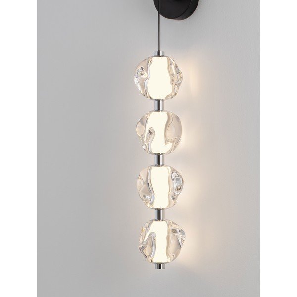 Lampada da parete LED nera opaca in metallo Ifos – Nova Luce-image-2