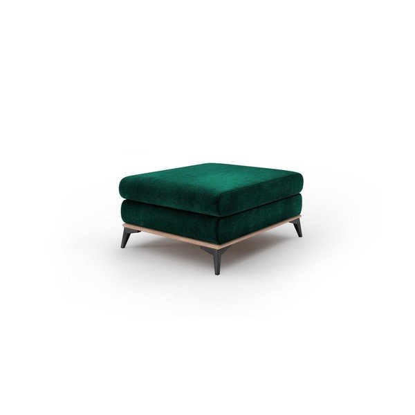 Pouf verde bottiglia con rivestimento in velluto Astre - Windsor & Co Sofas