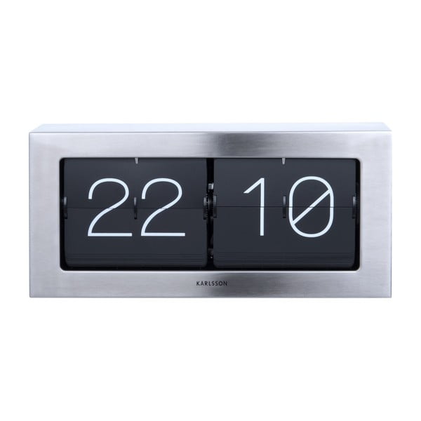 Orologio a ribalta in argento, 37 x 17,5 cm - Karlsson