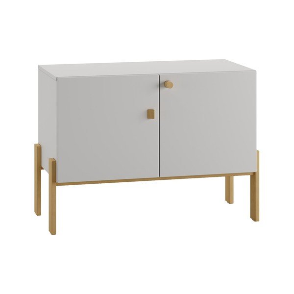 Cassettiera bassa per bambini grigio chiaro 100x50 cm Cube - Pinio-image-3