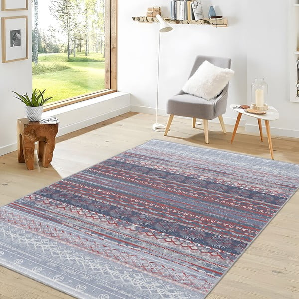 Tappeto viola/grigio lavabile 80x150 cm Vintage Stripe – Mila Home-image-2