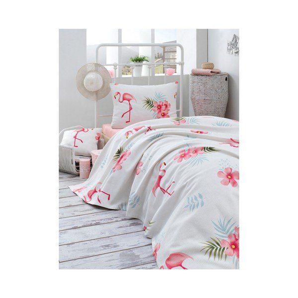 Set di copriletto, lenzuolo e federa in cotone leggero Missmo Kento, 160 x 235 cm - Mijolnir