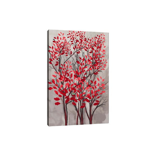 Pittura murale su tela Fall Red, 40 x 60 cm - Tablo Center