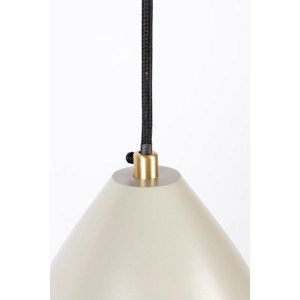 Lampada a sospensione beige con paralume in metallo ø 20 cm Aysa - White Label-image-3