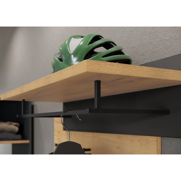 Set da corridoio grigio scuro con decoro in rovere - Germania-image-1