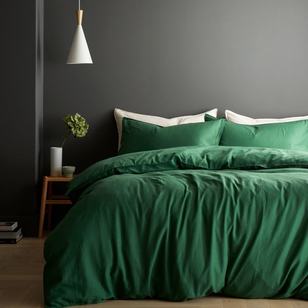 Biancheria verde estesa per letto matrimoniale 230x220 cm Relaxed - Content by Terence Conran