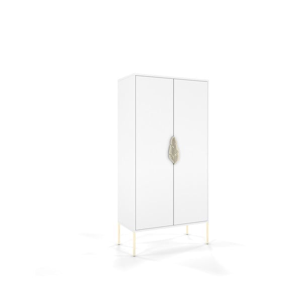 Armadio bianco 80x160 cm Merlin - Skandica-image-2