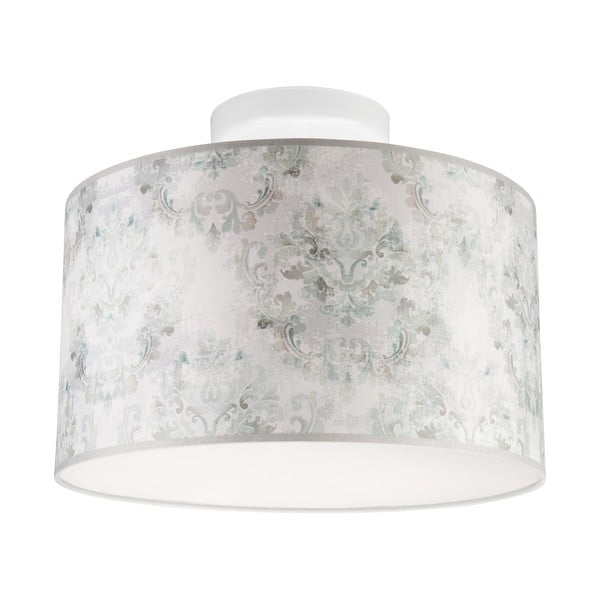 Lampada da soffitto grigio chiaro con paralume in tessuto ø 35 cm Print - LAMKUR