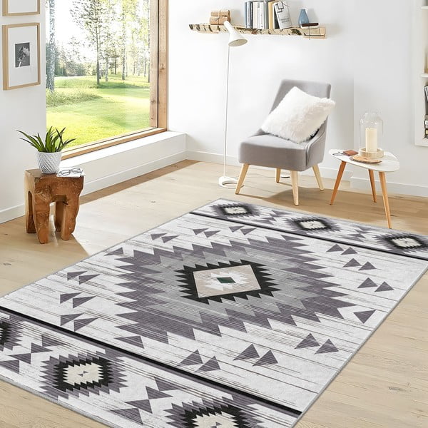 Tappeto in grigio chiaro lavabile 120x180 cm Ethnic Geo – Mila Home-image-2