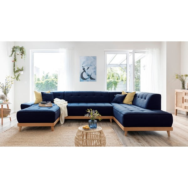 Divano letto a U blu navy, angolo destro Dazzling Daisy - Miuform-image-3
