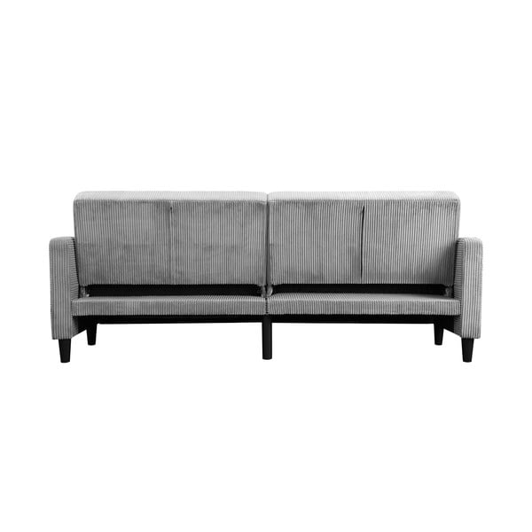 Divano letto in velluto a coste grigio chiaro 82 cm Hartford - Støraa-image-3