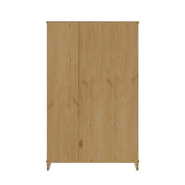 Armadietto colore naturale chiaro in pino massiccio 74x118x35 cm Anita – Støraa-image-4