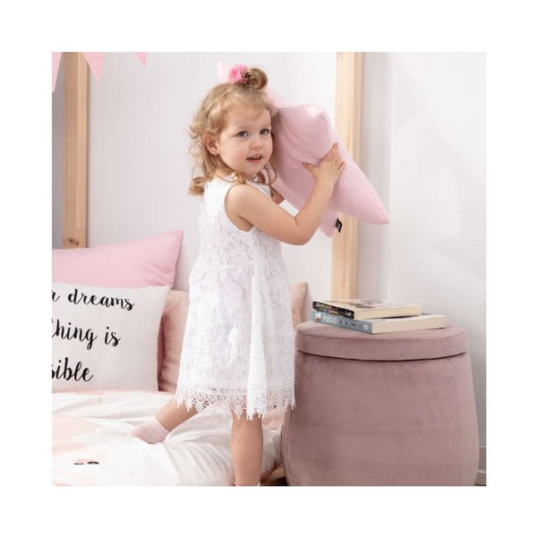 Pouf per bambini in velluto nero Posh Velvet - Yellow Tipi-image-4