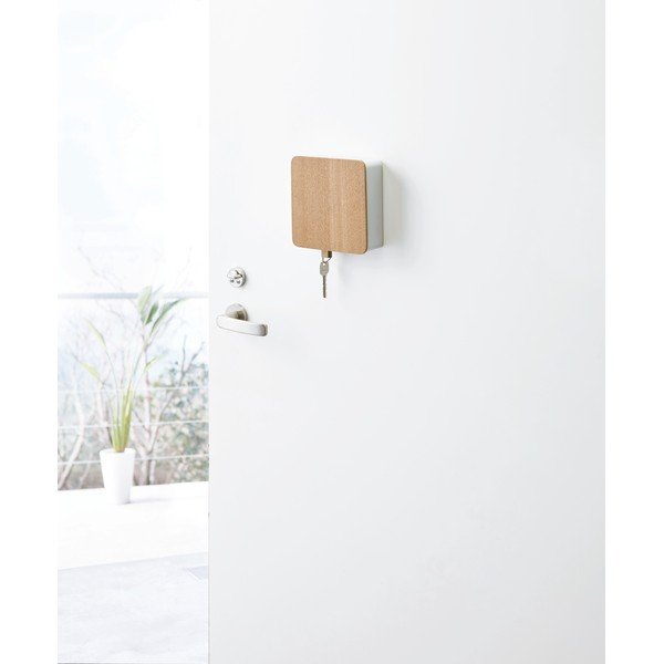 Armadietto portachiavi bianco con porta in compensato Yamazaki Rin - YAMAZAKI-image-4