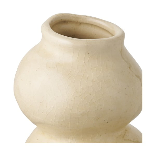 Vaso beige in ceramica (altezza totale 19,5 cm) Rona – House Nordic-image-4