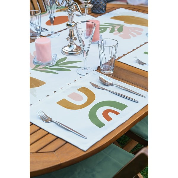 Set di 4 tovagliette e runner in tessuto - Minimalist Home World-image-2