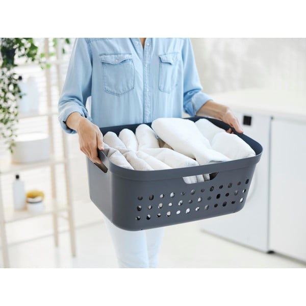 Cesto portabiancheria in plastica da 39 l Jona - Rotho-image-1