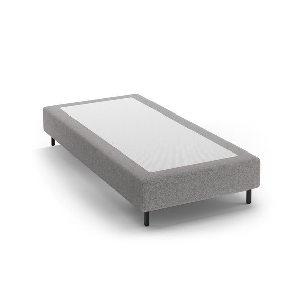 Letto singolo imbottito grigio senza testiera 90x200 cm Whale – Micadoni 