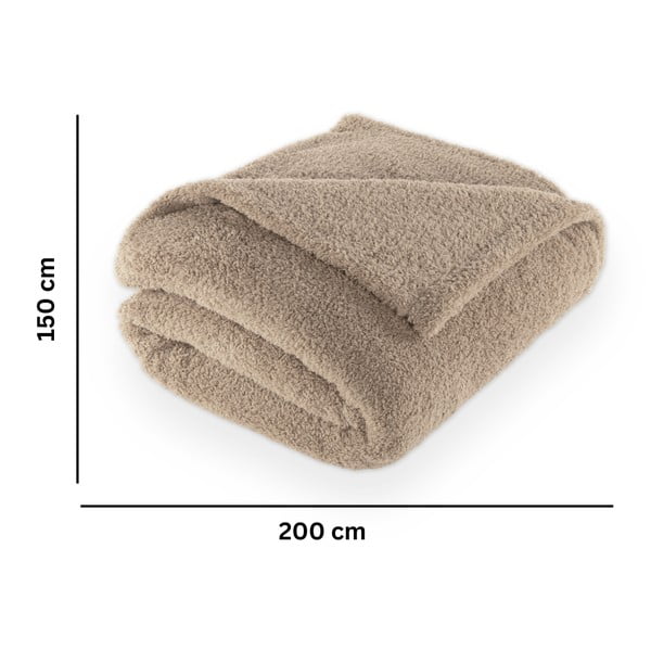 Coperta grigio tortora in micropile 150x200 cm Cocoon – Tiseco Home Studio-image-2
