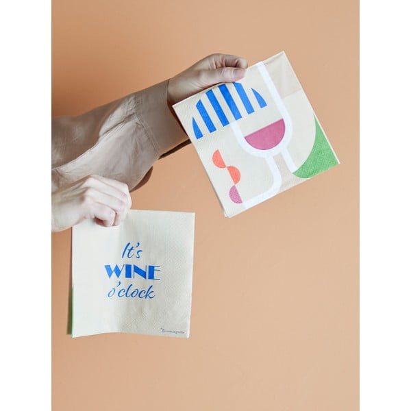 Set di tovaglioli di carta  20 pezzi Wine - Bloomingville-image-1