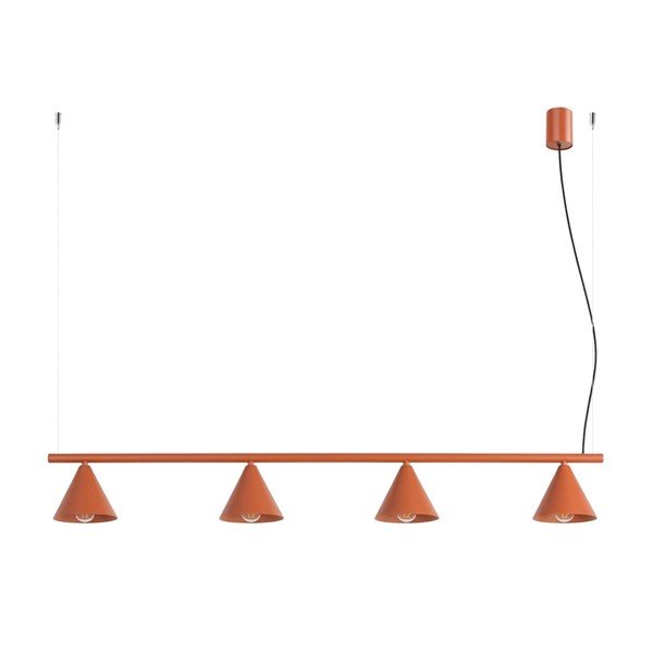 Lampadario color mattone in acciaio Zylo – Sollux