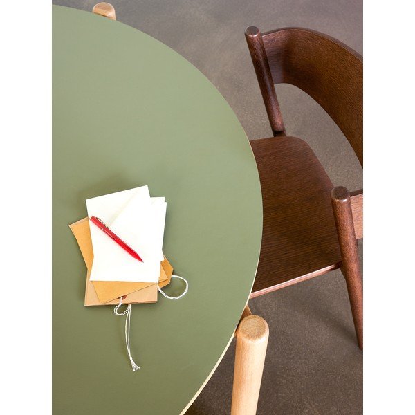 Tavolo da pranzo rotondo in rovere ø 115 cm Oblique - Hübsch-image-1