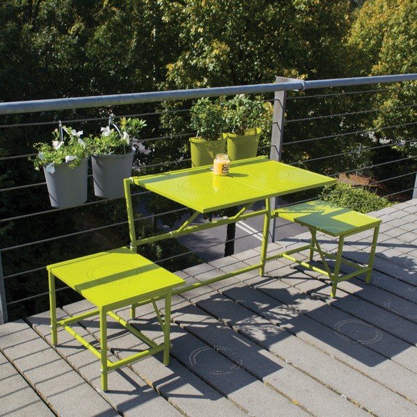 Zelená skládací sestava na balkón Esschert Design Magic-image-1