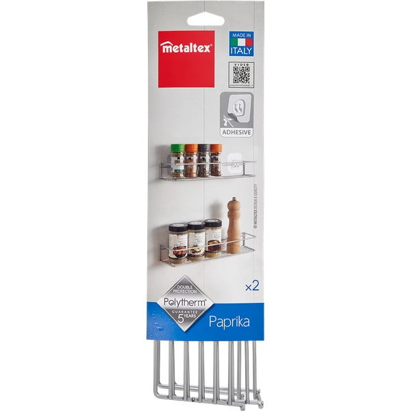 Set di 2 mensole a muro per spezie - Metaltex-image-1