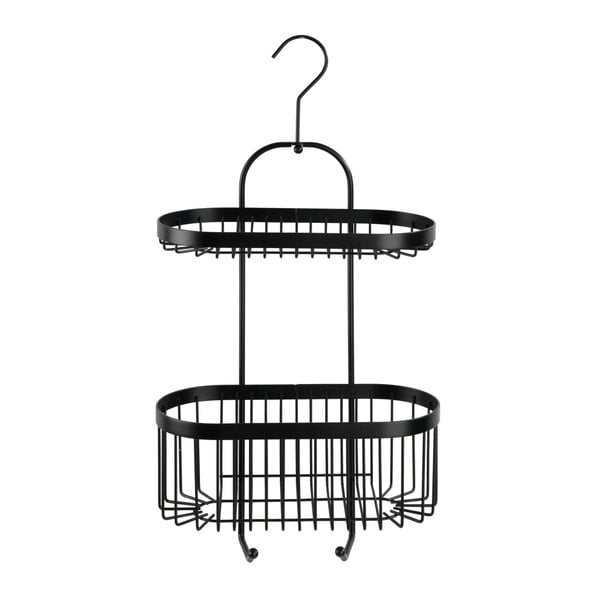 Cestino nero da appendere a 2 livelli Classic Plus - Wenko-image-2