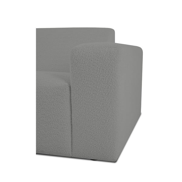 Divano bouclé grigio 228 cm Roxy - Scandic-image-4