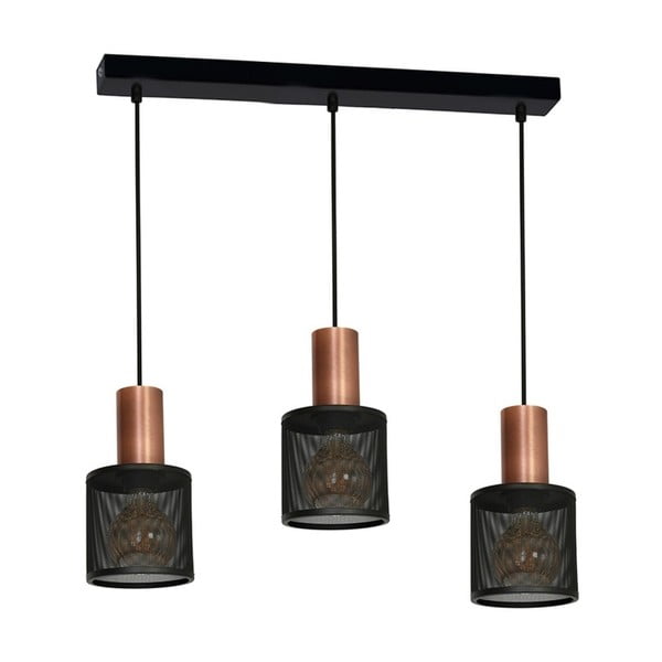 Lampada a sospensione nera con dettagli rosa Ares Tres - Homemania