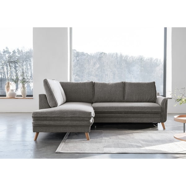 Divano letto angolare grigio (angolo sinistro) Charming Charlie - Miuform-image-1