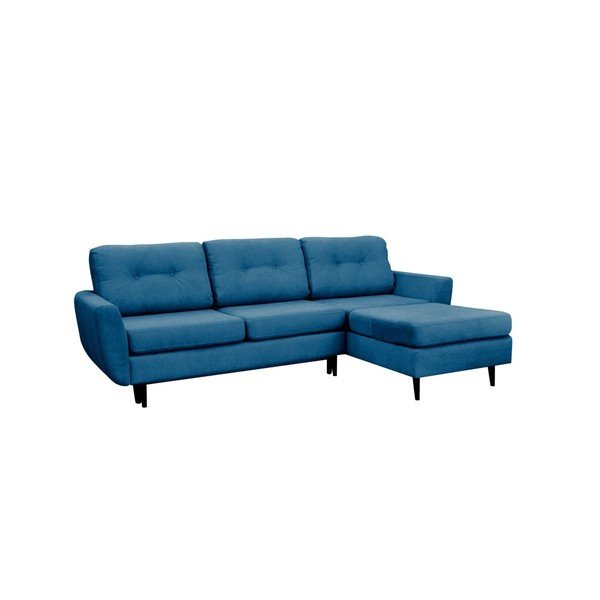 Divano letto turchese con gambe nere Hortensia, angolo destro - Mazzini Sofas-image-1