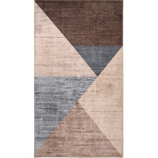 Tappeto lavabile marrone e beige 200x80 cm - Vitaus