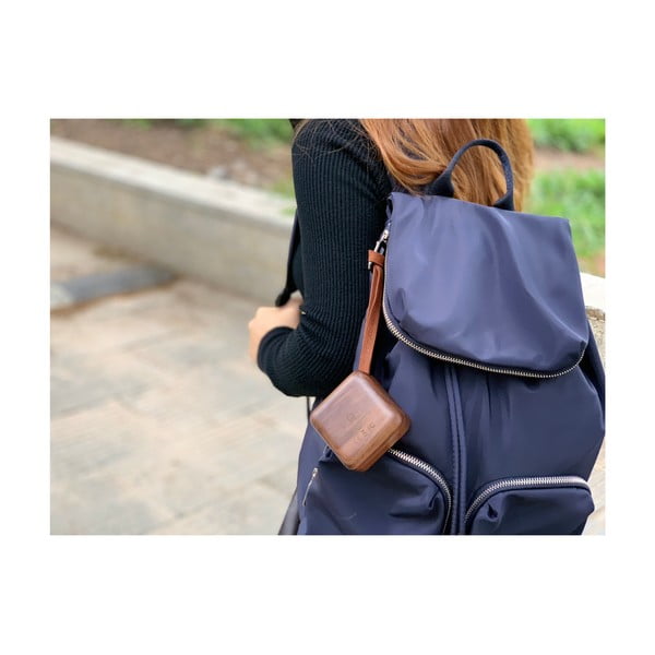 Altoparlante Bluetooth quadrato nero marrone scuro - Gingko-image-4