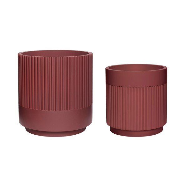 Set di 2 vasi Palerro rosso scuro - Hübsch