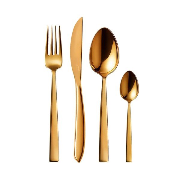 Posate dorate in acciaio inox 24 pz Gold – Orion
