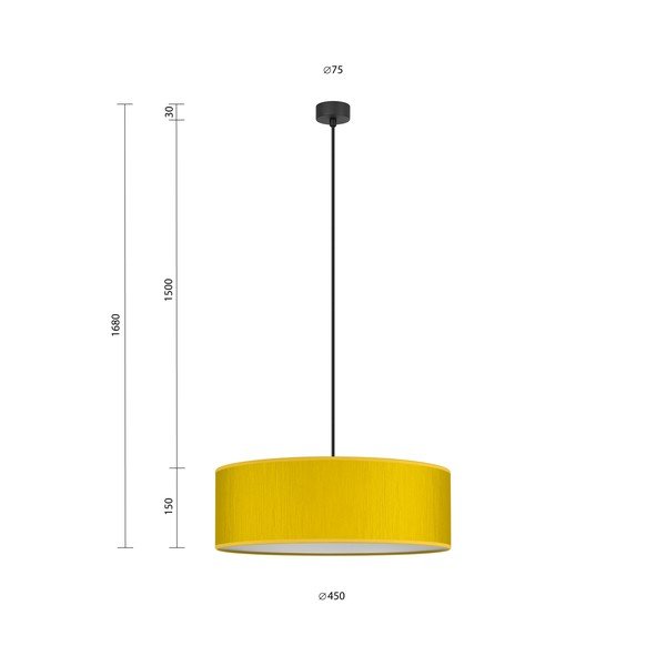 Apparecchio a sospensione giallo ø 45 cm Doce - Sotto Luce-image-4