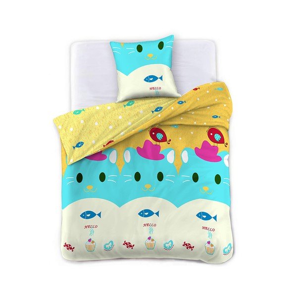 Biancheria da letto singola in cotone Diamond Kittyparty, 135 x 200 cm - DecoKing