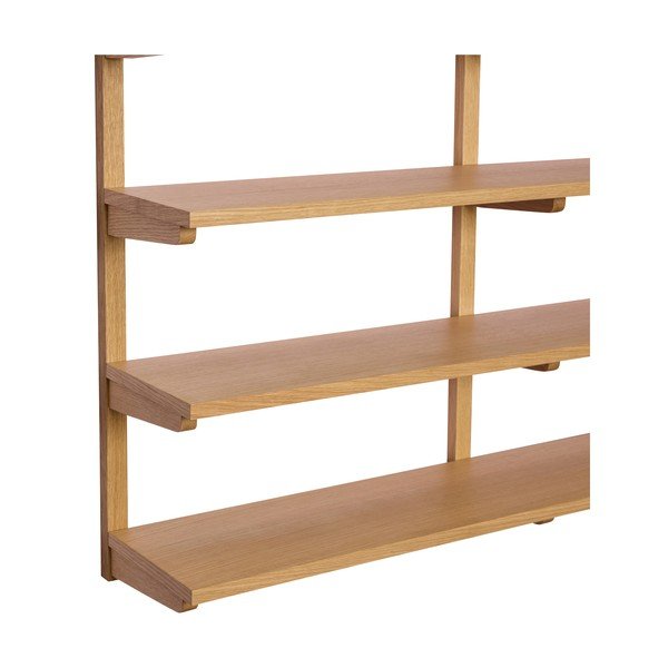 Mensola di colore naturale con effetto rovere con ripiani multipli 120 cm Long – Hübsch-image-3