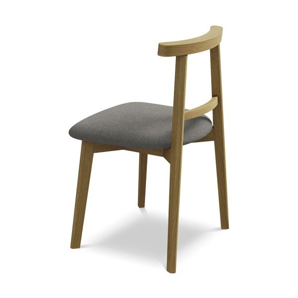 Sedia da pranzo grigia in legno massiccio Ohelo – Makamii-image-3