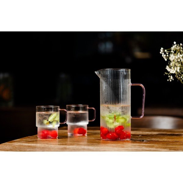 Tazze in set per cappuccino rosa in vetro 2 pz 350 ml Livio – Vialli Design-image-2