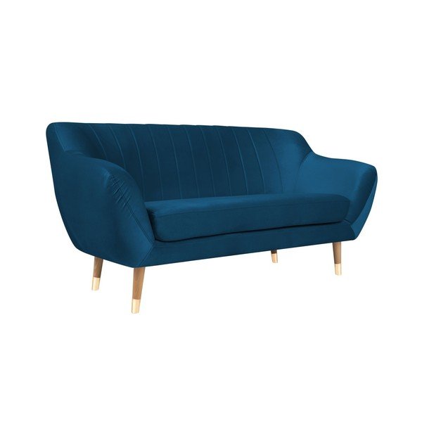 Divano in velluto blu, 158 cm Benito - Mazzini Sofas-image-2