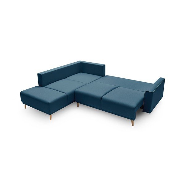 Divano letto angolare blu navy Mola L, angolo sinistro - Bobochic Paris-image-3