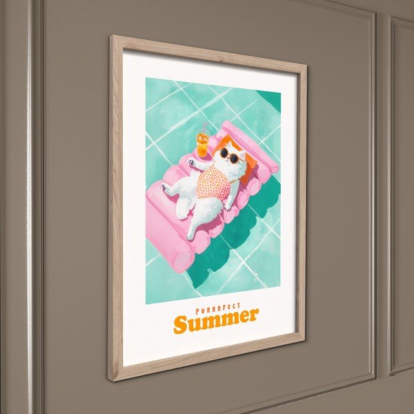 Dipinto stampato con cornice inclusa 30x40 cm Purrrfect – Styler-image-3
