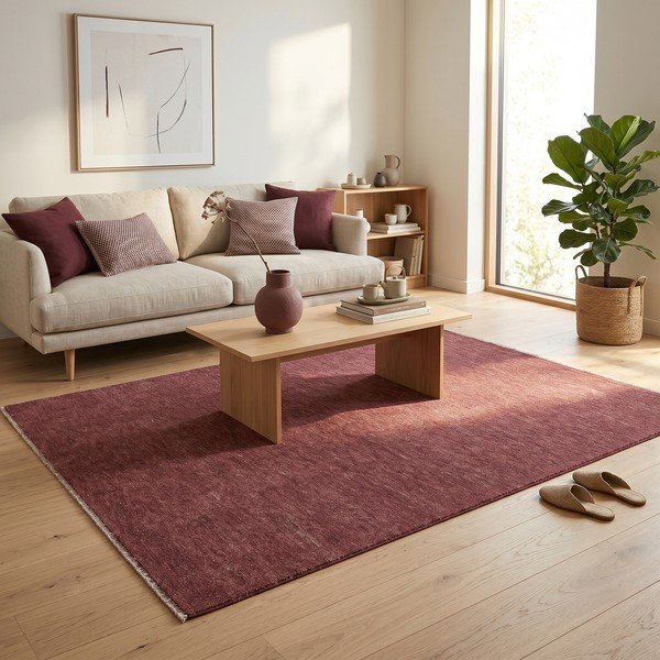 Tappeto bordeaux 160x230 cm Puro - ESTE-image-1