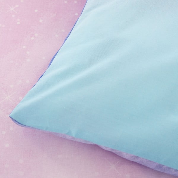 Set copripiumino e federa da bambini blu e rosa per letto singolo 135x200 cm Ombre Rainbow Clouds – Catherine Lansfield-image-3